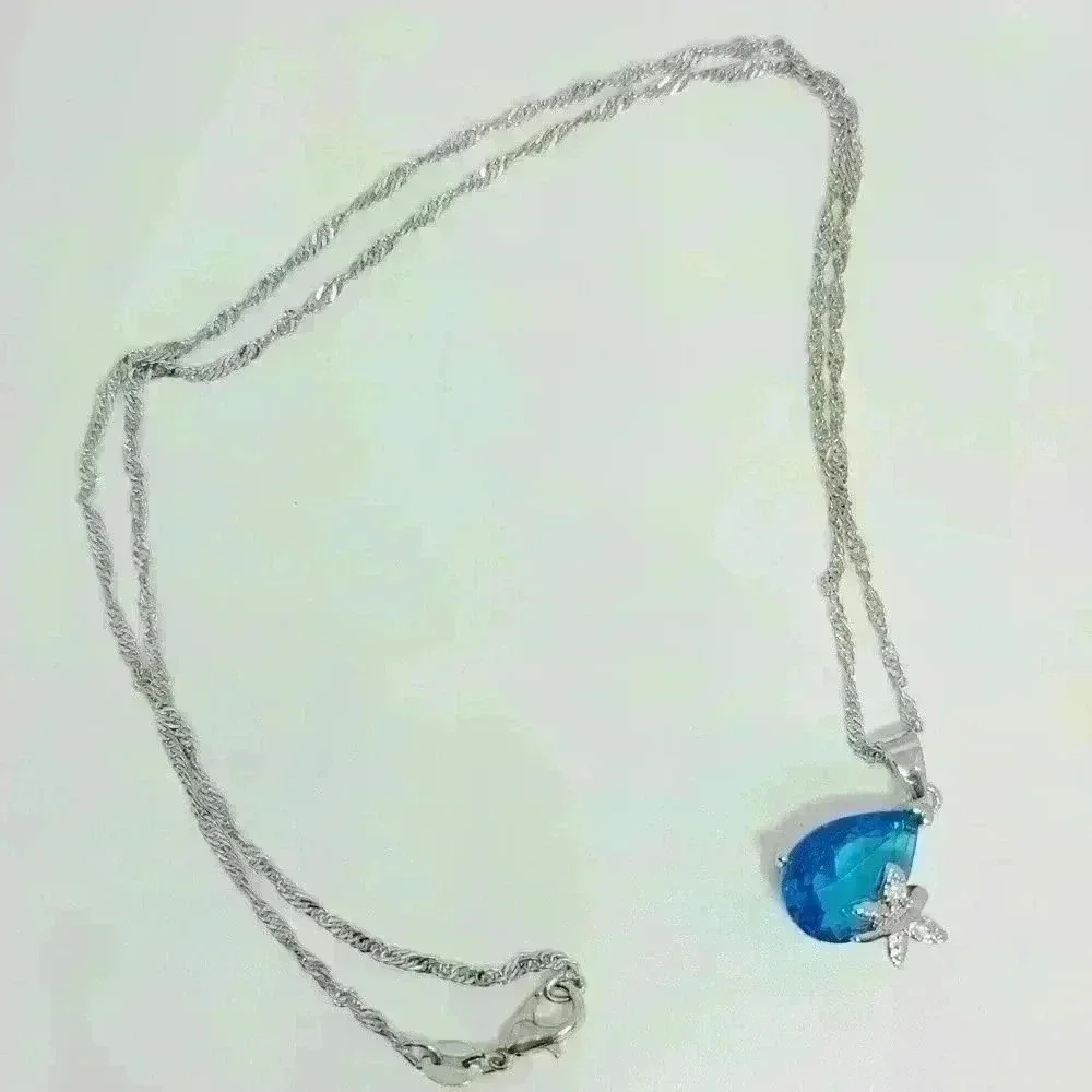 NWOT Stamped 925 Sterling Silver Austrian Crystal CZ Butterfly Jewelry S… - Picture 4 of 10